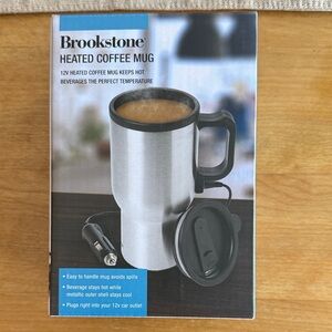 Brookstone Silver Heated Travel Mug